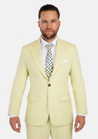 Ellis Olive Cream Linen Blend Suit - SARTORO546