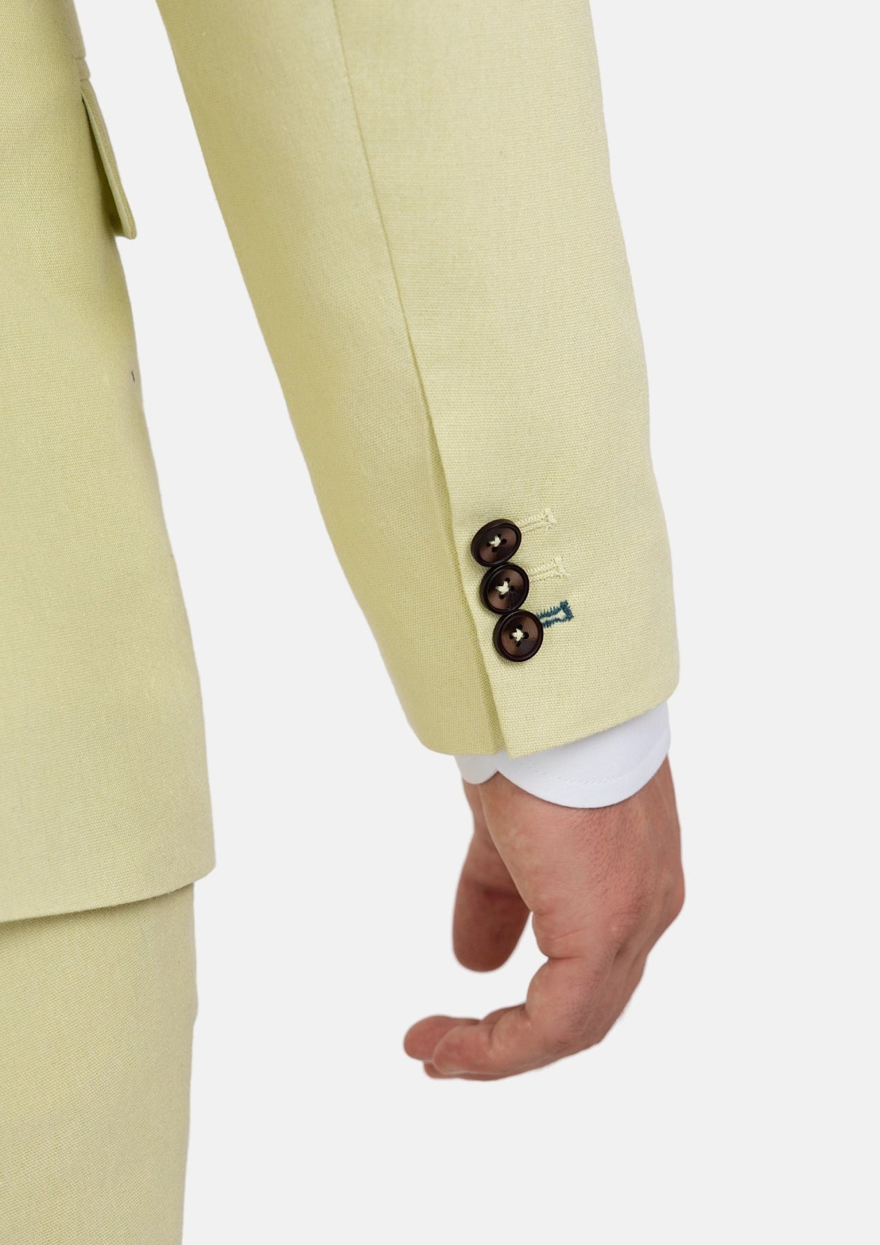 Ellis Olive Cream Linen Blend Suit - SARTORO