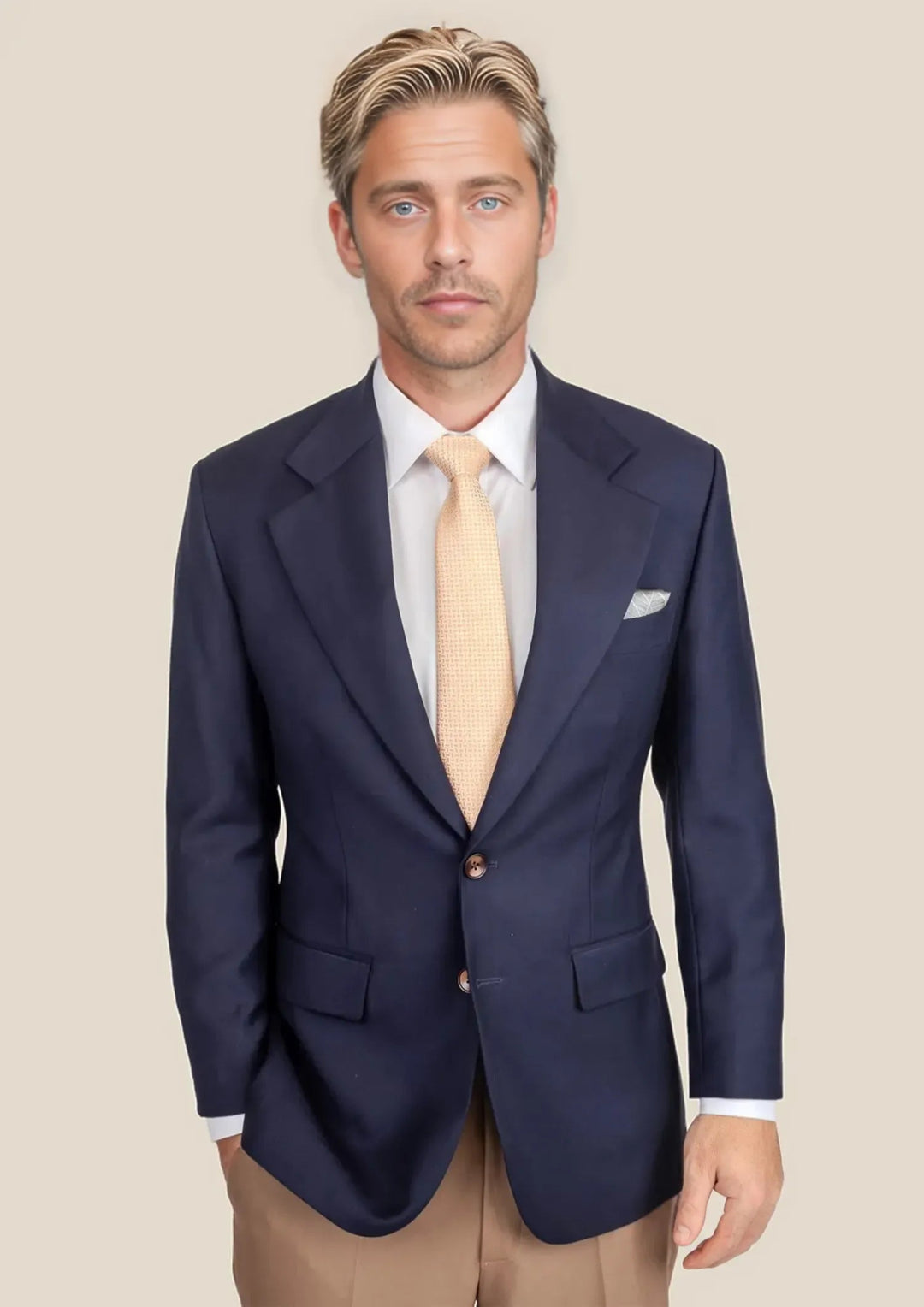 Ellis Stratos Blue Sharkskin Jacket - SARTORO