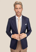 Ellis Stratos Blue Sharkskin Jacket - SARTORO