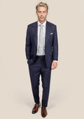 Ellis Stratos Blue Sharkskin Suit - SARTORO