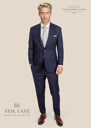 Ellis Stratos Blue Sharkskin Suit