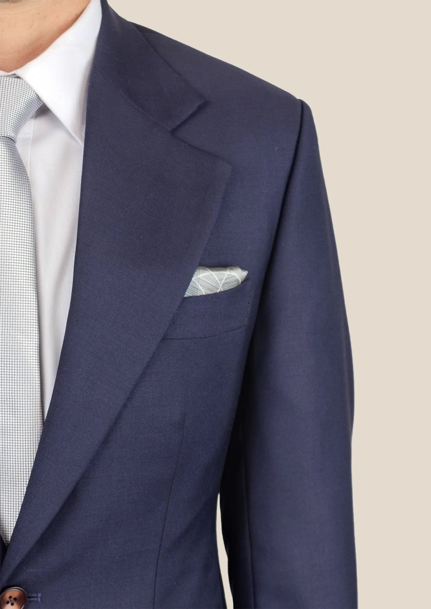 Ellis Stratos Blue Sharkskin Suit - SARTORO