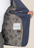 Ellis Twilight Blue Plaid Jacket - SARTORO