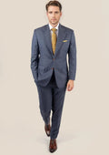 Ellis Twilight Blue Plaid Suit - SARTORO