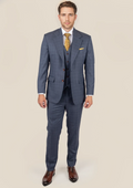 Ellis Twilight Blue Plaid Suit - SARTORO