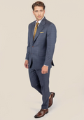 Ellis Twilight Blue Plaid Suit - SARTORO