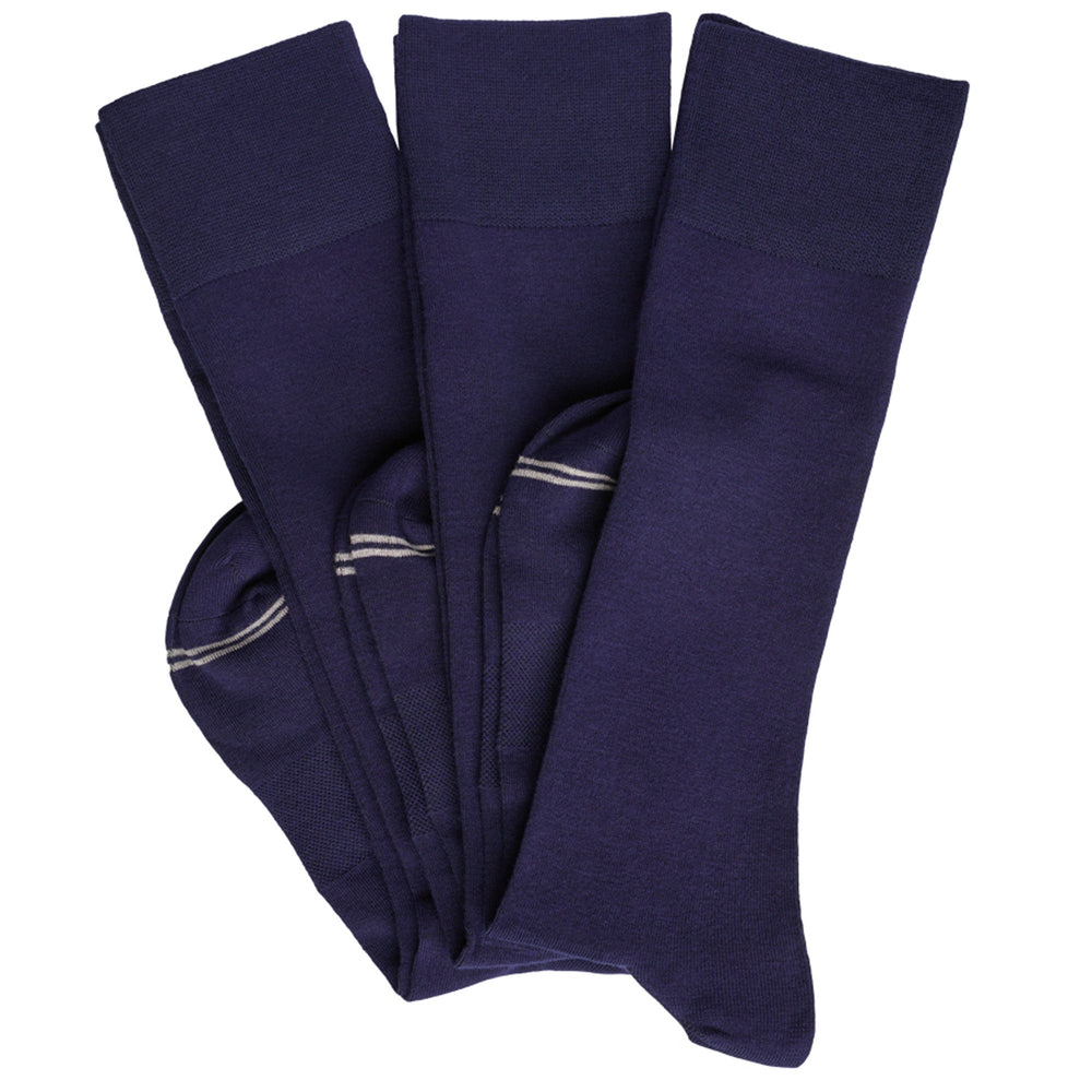 Elton 3-Pack - Navy Dress Socks443