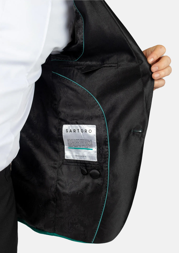 Emerald Green Velvet Tuxedo - SARTORO311