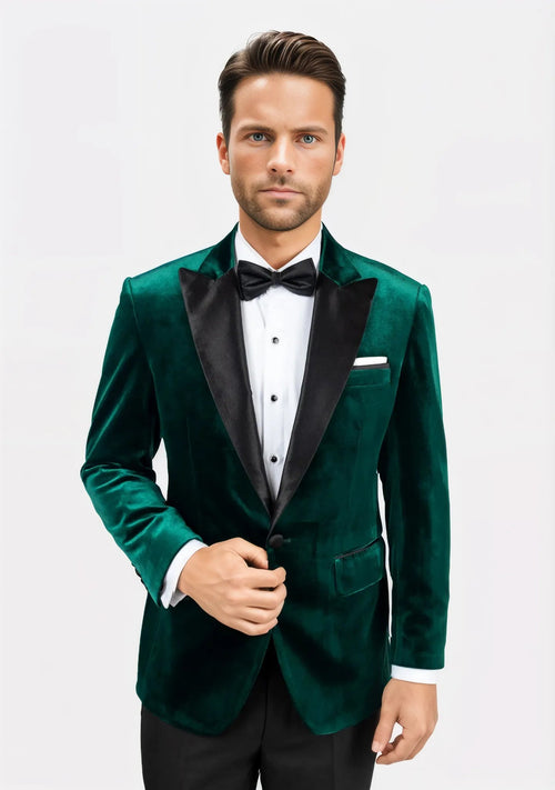 Emerald Green Velvet Tuxedo - SARTORO