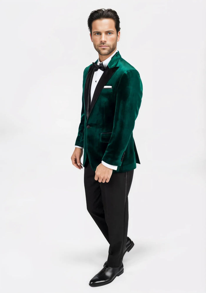 Emerald Green Velvet Tuxedo - SARTORO445