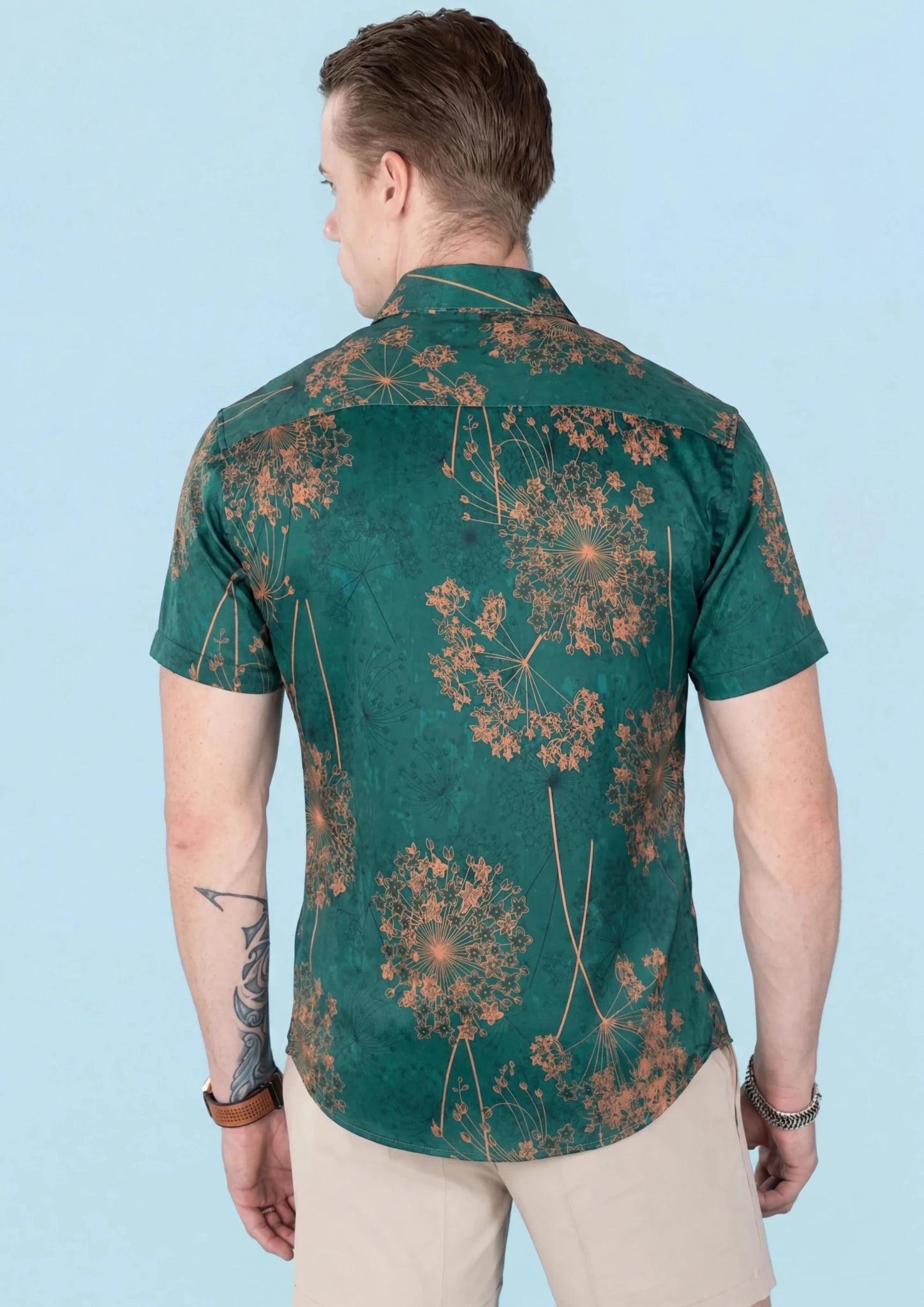 Emerald Lace Silk Shirt - SARTORO845