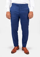 Empire Blue Windowpane Pants - SARTORO752