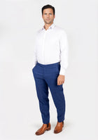 Empire Blue Windowpane Pants - SARTORO451