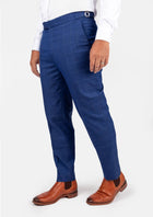 Empire Blue Windowpane Pants - SARTORO898