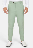 Fern Green Linen Pants - SARTORO142