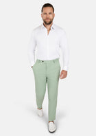 Fern Green Linen Pants - SARTORO82