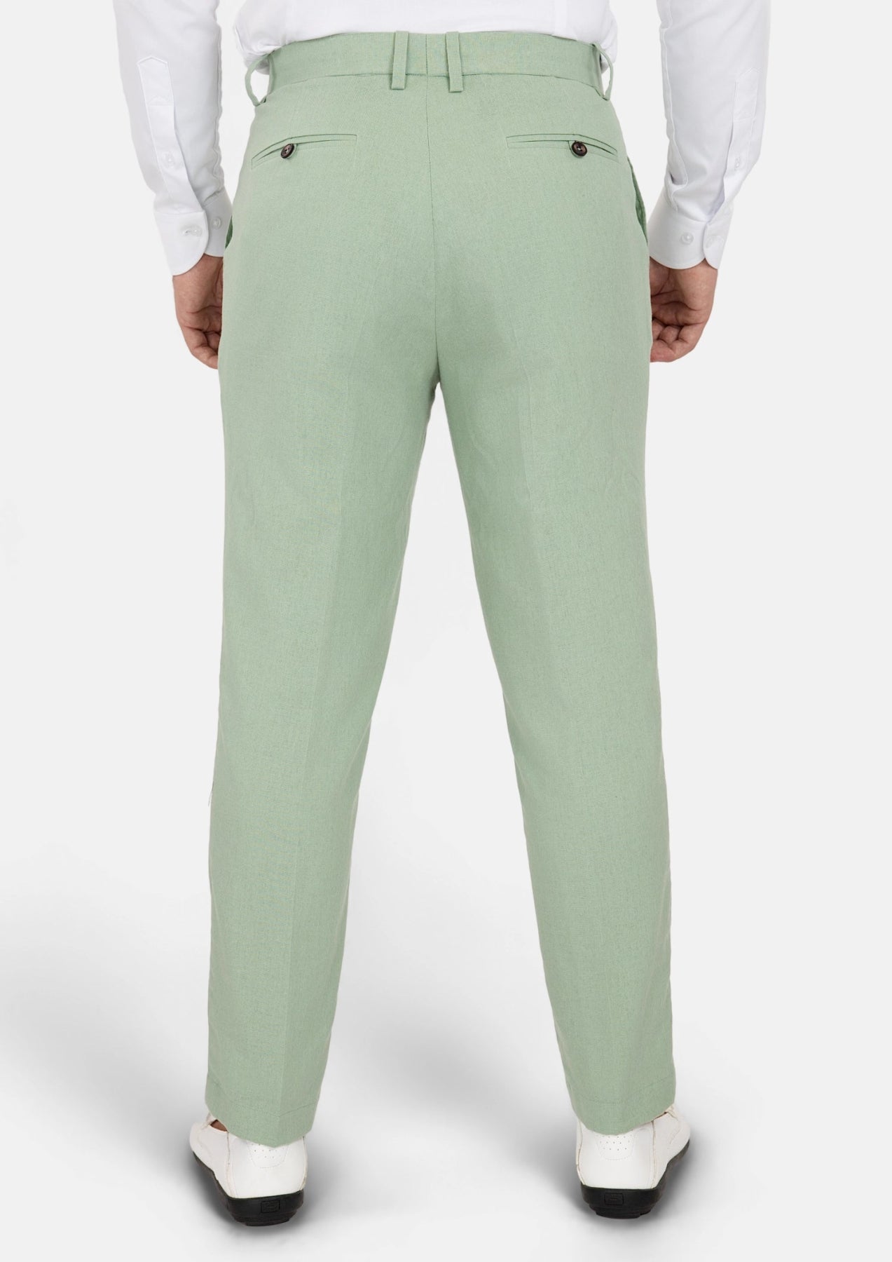 Fern Green Linen Pants - SARTORO
