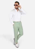 Fern Green Linen Pants - SARTORO180