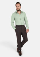 Fern Green Linen Shirt - SARTORO354