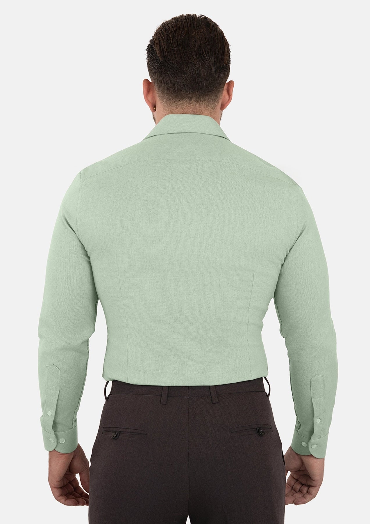 Fern Green Linen Shirt - SARTORO