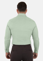 Fern Green Linen Shirt - SARTORO384