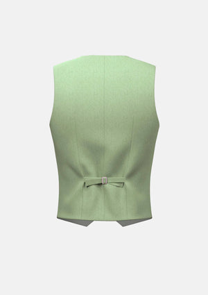 Fern Green Linen Vest - SARTORO