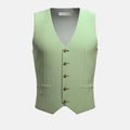 Fern Green Linen Vest - SARTORO