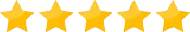 Five gold stars on a white background