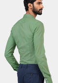 Forest Green Egyptian Cotton Broadcloth Shirt - SARTORO