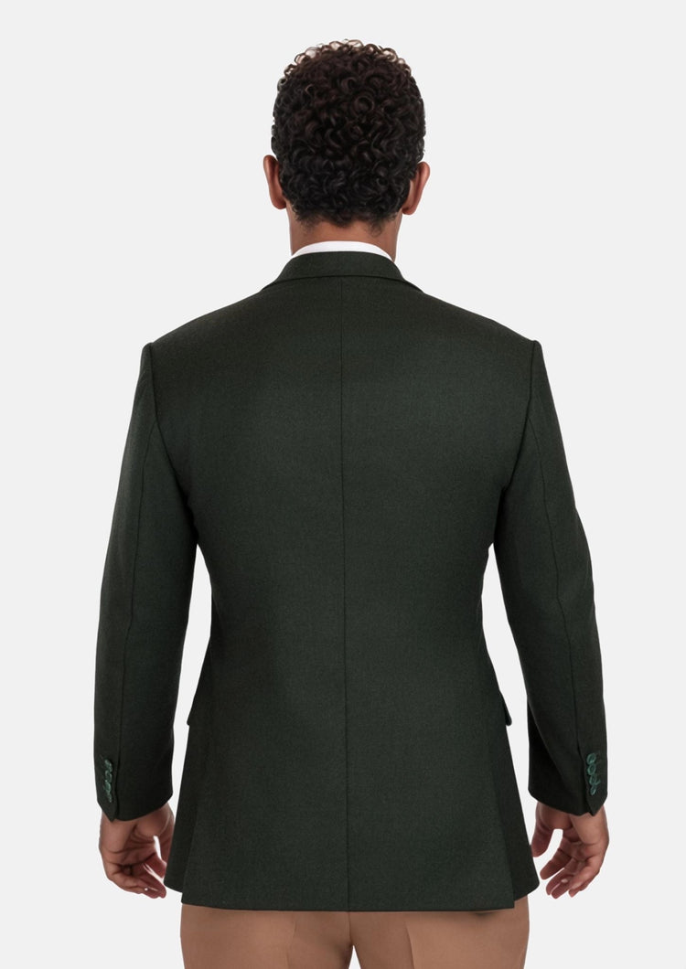 Forest Green Flannel Ellis Jacket - SARTORO138