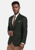 Forest Green Flannel Ellis Jacket - SARTORO868