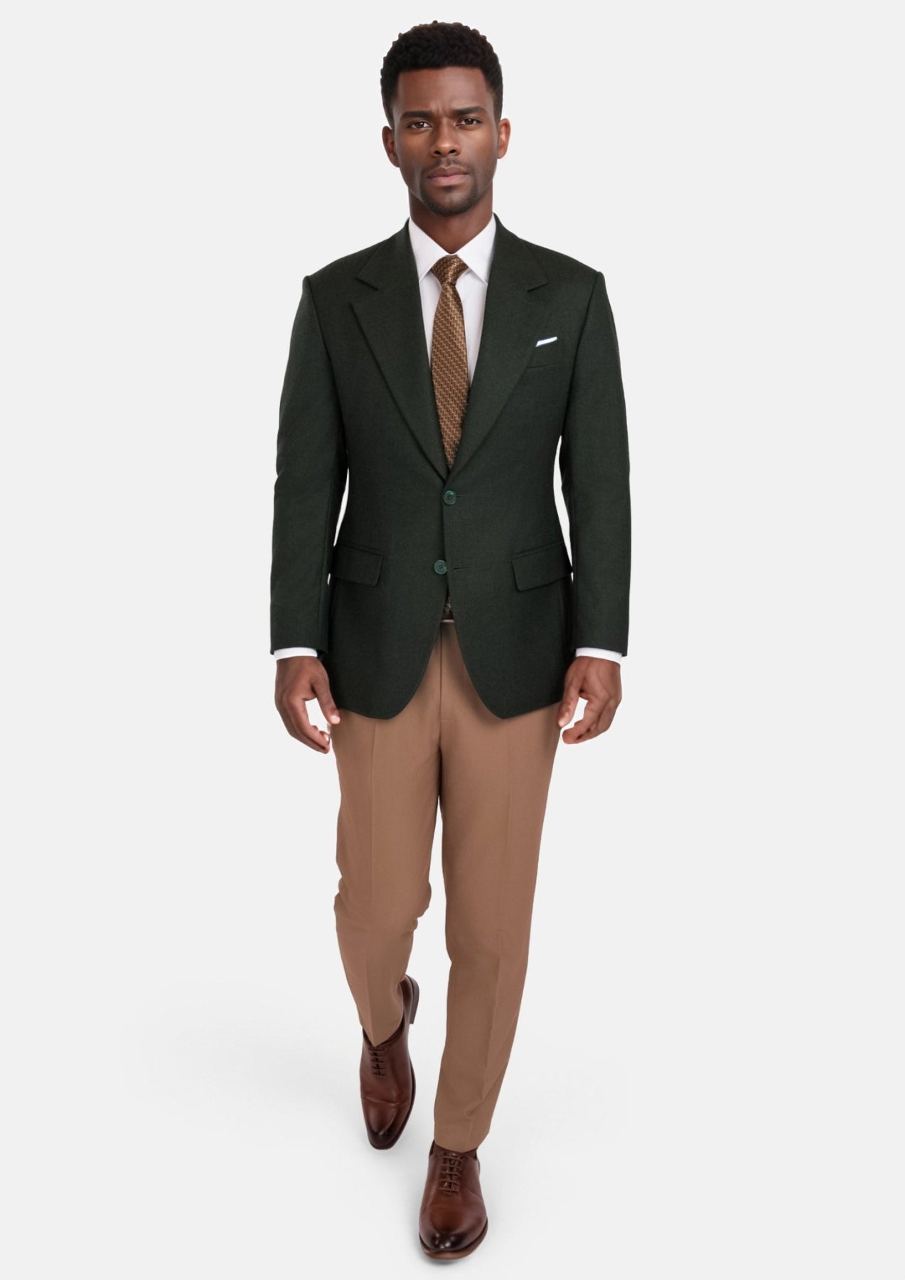 Forest Green Flannel Ellis Jacket - SARTORO