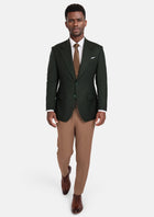 Forest Green Flannel Ellis Jacket - SARTORO64