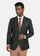 Forest Green Flannel Ellis Jacket - SARTORO823