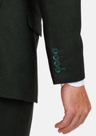 Forest Green Flannel Ellis Suit - SARTORO880