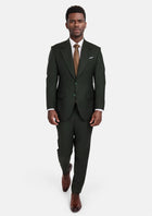 Forest Green Flannel Ellis Suit - SARTORO553