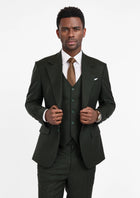 Forest Green Flannel Ellis Suit - SARTORO335