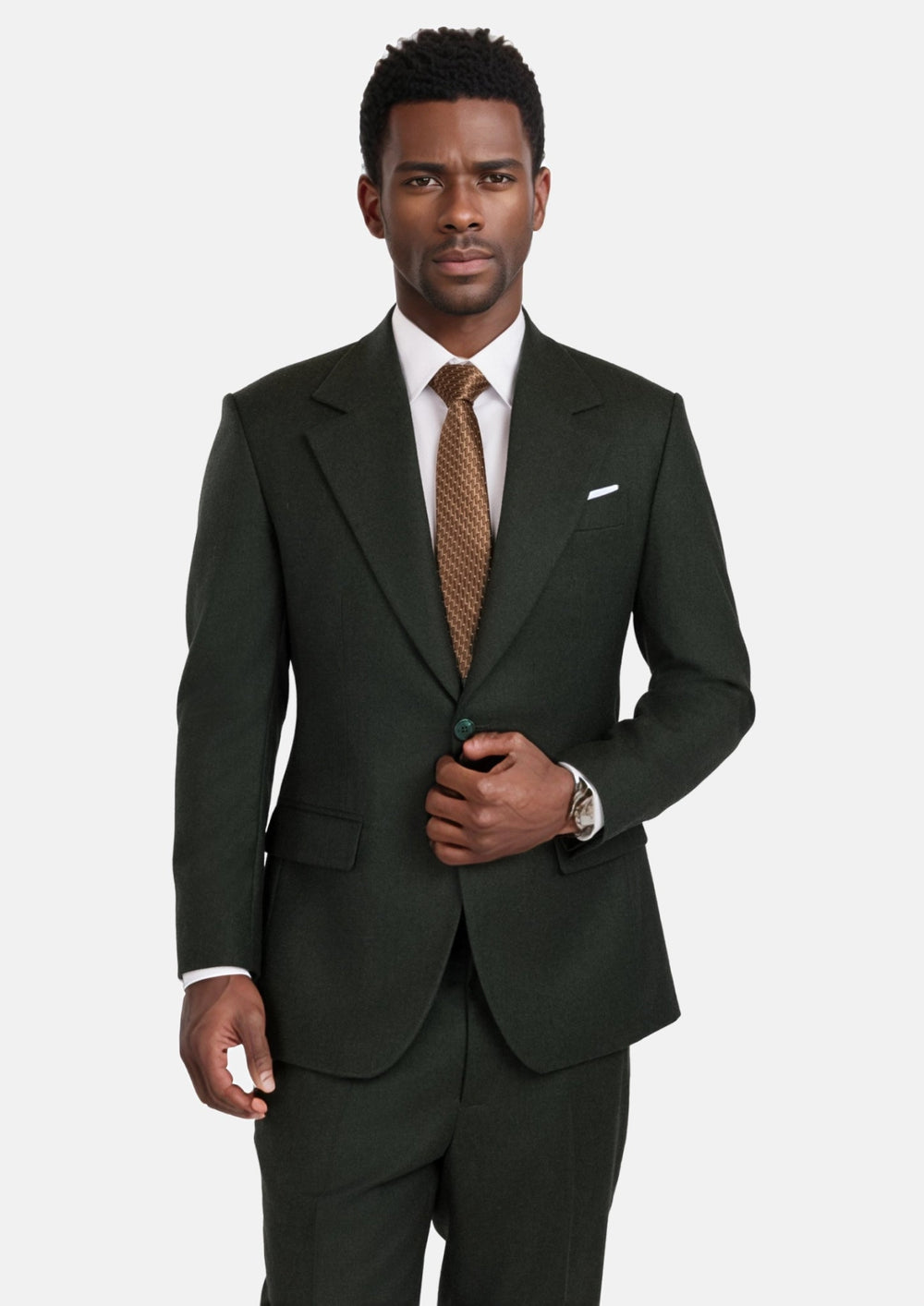 Forest Green Flannel Suit323