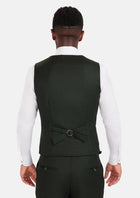 Forest Green Flannel Vest - SARTORO854