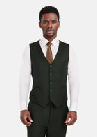Forest Green Flannel Vest - SARTORO843