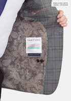 Fossil Grey Checked Ellis Jacket - SARTORO562