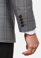 Fossil Grey Checked Ellis Jacket - SARTORO135