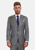 Fossil Grey Checked Ellis Suit - SARTORO884