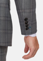 Fossil Grey Checked Ellis Suit - SARTORO160
