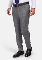 Fossil Grey Checked Pants - SARTORO89