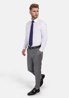 Fossil Grey Checked Pants - SARTORO318