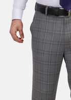 Fossil Grey Checked Pants - SARTORO846