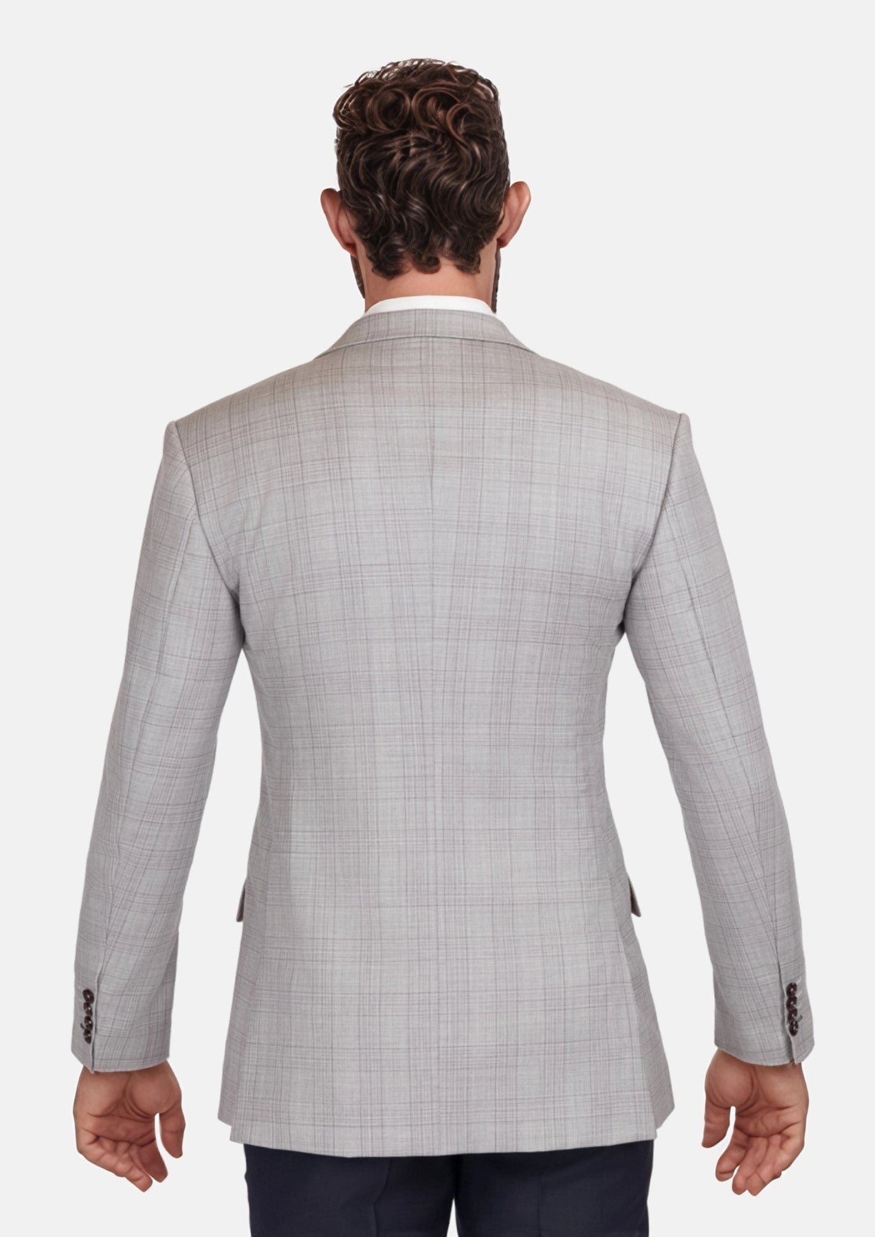 French Gray Checked Ellis Jacket - SARTORO