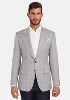 French Gray Checked Ellis Jacket - SARTORO586